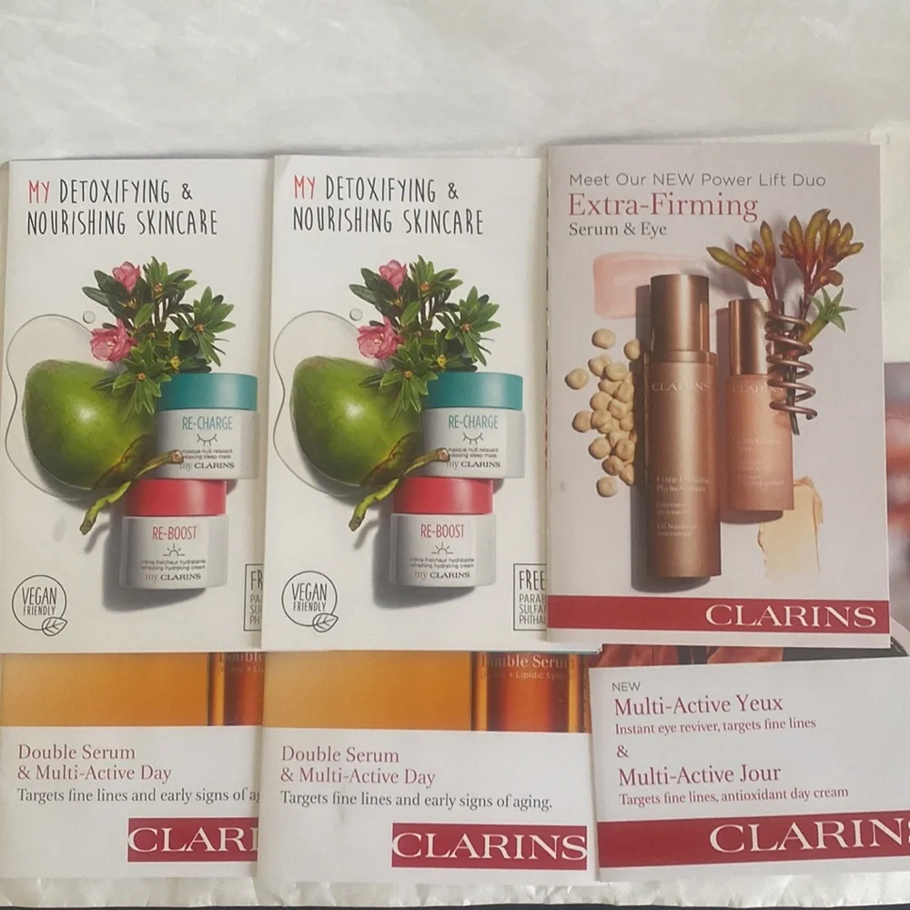 CLARINS 12p Sampler Reboost Recharge Multi-Active Extra Firming Serum